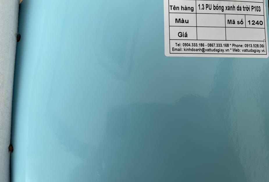 No: 1240 – 1.3 PU bóng xanh da trời P103